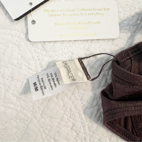 L*Space Shimmering Brown/purple Bikini Top and bottom M - Picture 6 of 13